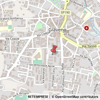 Mappa Piazza Monsignor Antonio Delbosco, 1, 10094 Giaveno, Torino (Piemonte)