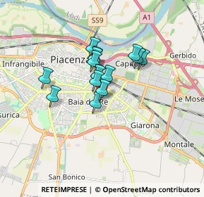 Mappa Via Don Borea, 29122 Piacenza PC, Italia (1.15067)