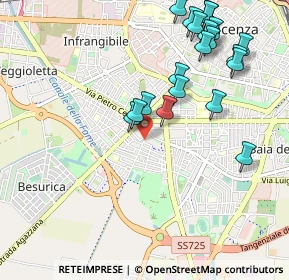 Mappa Via Camillo Tassi, 29122 Piacenza PC, Italia (1.1245)