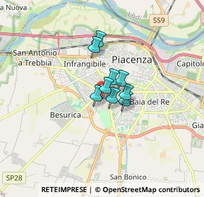 Mappa Via Camillo Tassi, 29122 Piacenza PC, Italia (1.46091)