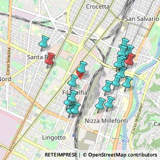 Mappa Via Erasmo da Rotterdam, 10134 Torino TO, Italia (0.995)