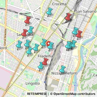 Mappa Via Erasmo da Rotterdam, 10134 Torino TO, Italia (1.046)