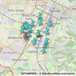 Mappa Via Erasmo da Rotterdam, 10134 Torino TO, Italia (1.3855)
