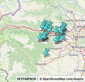 Mappa Via Susa, 10094 Giaveno TO, Italia (8.9275)