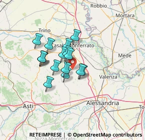 Mappa 15030 Conzano AL, Italia (9.52125)