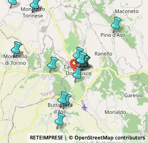 Mappa Via Guglielmo Marconi, 14022 Castelnuovo Don Bosco AT, Italia (2.3205)