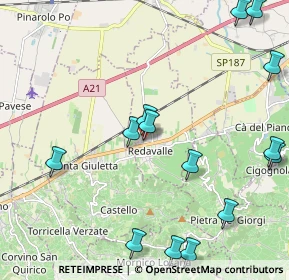 Mappa Via Alessandro Manzoni, 27050 Redavalle PV, Italia (2.66786)