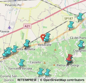 Mappa Via Alessandro Manzoni, 27050 Redavalle PV, Italia (2.9105)