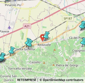 Mappa Via Alessandro Manzoni, 27050 Redavalle PV, Italia (3.35)