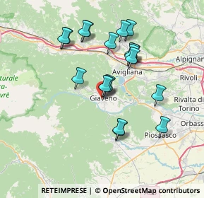 Mappa Via Pogolotto Don, 10094 Giaveno TO, Italia (6.62)