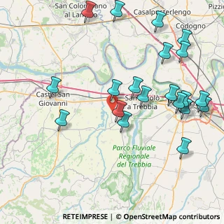 Mappa Centora di Rottofreno, 29010 Gragnano Trebbiense PC, Italia (9.6365)