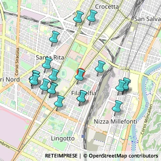Mappa Via Giovanni Spano, 10134 Torino TO, Italia (1.035)
