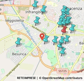 Mappa Via Vittorio Veneto, 29122 Piacenza PC, Italia (1.1045)