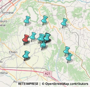 Mappa Via dei Rivalba, 14022 Castelnuovo Don Bosco AT, Italia (5.309)