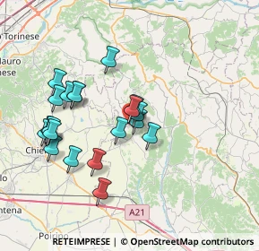 Mappa Via dei Rivalba, 14022 Castelnuovo Don Bosco AT, Italia (6.9125)