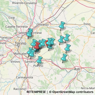 Mappa Via S. P. Chieri - Castelnuovo D. B, 10020 Moriondo Torinese TO, Italia (10.408)