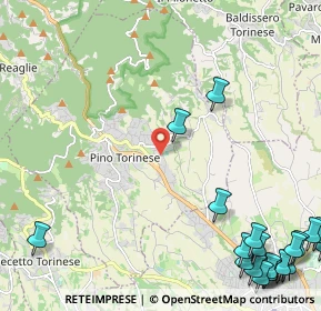 Mappa Via Lorenzo Perosi, 10025 Pino Torinese TO, Italia (3.614)