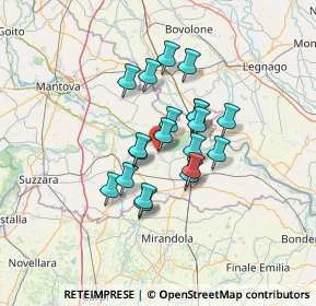 Mappa 46020 Quingentole MN, Italia (9.7135)