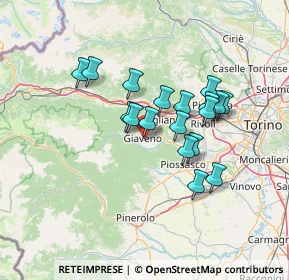 Mappa Via Cordero di Pamparato, 10094 Giaveno TO, Italia (11.225)