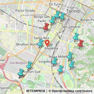 Mappa Corso Unione Sovietica, 10134 Torino TO, Italia (2.52571)