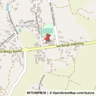Mappa Via Borgo Valentino, 35, 10020 Arignano, Torino (Piemonte)