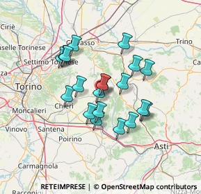 Mappa Via San Giovanni, 14022 Castelnuovo Don Bosco AT, Italia (10.854)