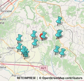 Mappa Via San Giovanni, 14022 Castelnuovo Don Bosco AT, Italia (7.04615)