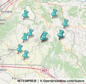 Mappa Via San Giovanni, 14022 Castelnuovo Don Bosco AT, Italia (6.66636)