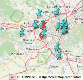Mappa Strada Decima, 10043 Orbassano TO, Italia (7.02353)