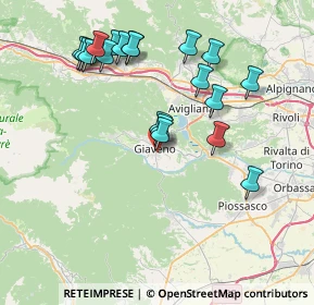 Mappa Via C. L. N, 10094 Giaveno TO, Italia (7.84947)