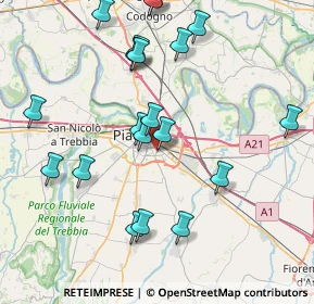 Mappa Via Marinai D'Italia, 29122 Piacenza PC, Italia (8.668)