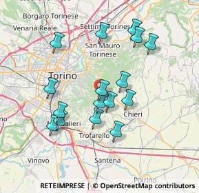 Mappa Via Eremo &, 10025 Pino Torinese TO, Italia (6.82063)