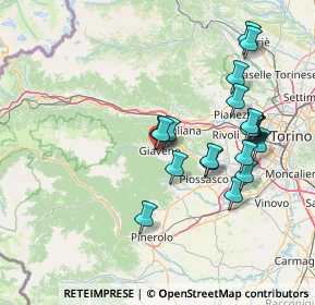 Mappa Via Ruata Sangone, 10094 Giaveno TO, Italia (14.6995)