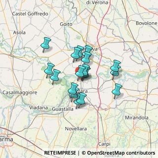 Mappa Via XXV Aprile, 46020 Motteggiana MN, Italia (9.65111)