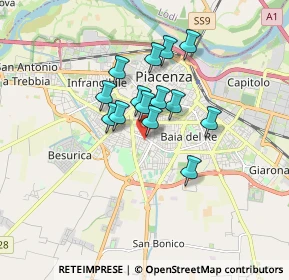 Mappa Via Fulvio Fulgonio, 29122 Piacenza PC, Italia (1.22143)