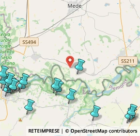 Mappa Via Casc. San Michele, 27030 Suardi PV, Italia (6.628)