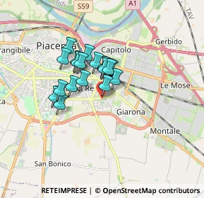 Mappa Via Radini - Tedeschi, 29122 Piacenza PC, Italia (1.165)