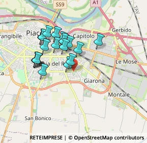 Mappa Via Giuseppe di Vittorio, 29122 Piacenza PC, Italia (1.5675)