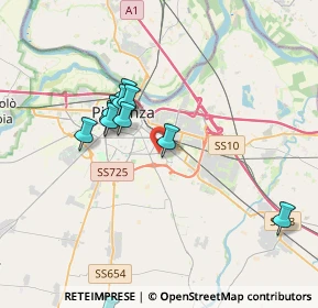 Mappa Via Radini - Tedeschi, 29122 Piacenza PC, Italia (3.52545)