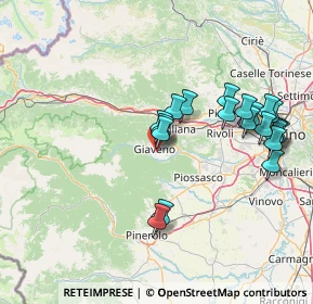 Mappa Via Villa, 10094 Giaveno TO, Italia (15.3925)