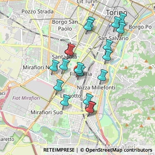 Mappa Via Madonna delle Rose, 10134 Torino TO, Italia (1.83263)