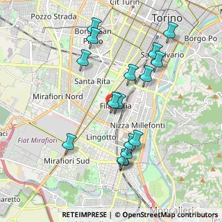 Mappa Via Madonna delle Rose, 10134 Torino TO, Italia (1.96625)