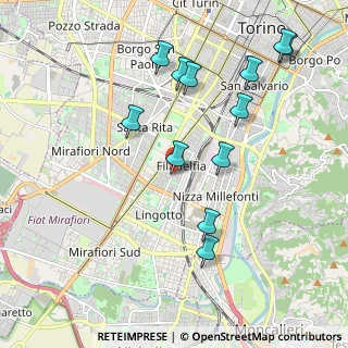 Mappa Via Madonna delle Rose, 10134 Torino TO, Italia (2.13417)
