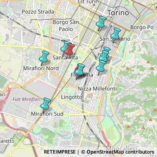 Mappa Via Madonna delle Rose, 10134 Torino TO, Italia (1.58909)