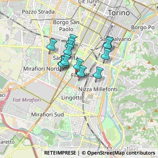 Mappa Via Madonna delle Rose, 10134 Torino TO, Italia (1.29692)