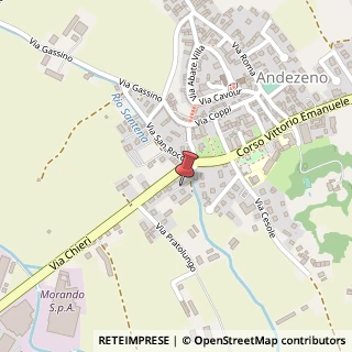 Mappa Via Chieri, 3, 10020 Andezeno, Torino (Piemonte)