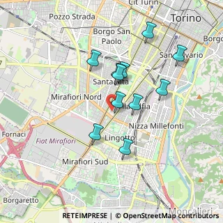 Mappa Corso Unione Sovietica 252 bis, 10134 Torino TO, Italia (1.55545)