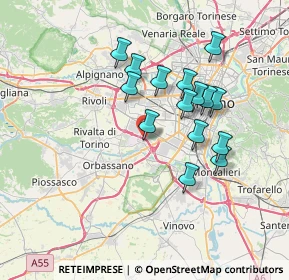 Mappa Via Grugliasco, 10092 Orbassano TO, Italia (6.28067)
