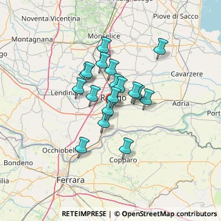 Mappa Centro Commerciale La Fattoria, 45100 Borsea RO, Italia (9.98333)