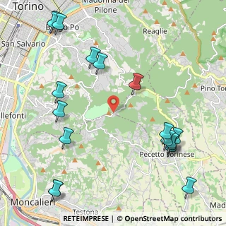 Mappa Strada esterna alla vetta del Colle della Maddalena, 10024 Moncalieri TO, Italia (2.81056)